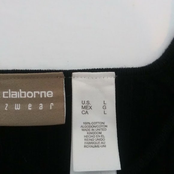 Liz Claiborne Liz wear women's size L black sweater - Picture 13 of 15
